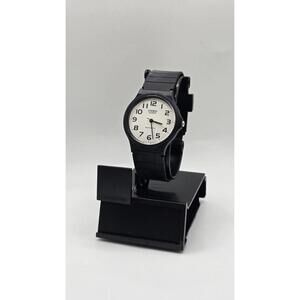 Casio MQ24-7B2, Classic Analog Watch, Black Resin, White Dial, Water Resistant